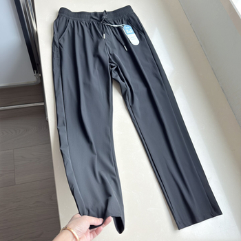Pantaloni casual de vară pentru bărbați, croială dreaptă, din material subțire și răcoros, talie elastică cu senzație de gheață, stretch în patru direcții, uscare rapidă.
