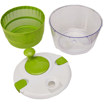 Dehidrator din plastic pentru salate și legume, cu bazin de scurgere manual și coș de spălare pentru bucătărie