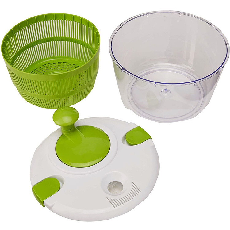 Dehidrator din plastic pentru salate și legume, cu bazin de scurgere manual și coș de spălare pentru bucătărie