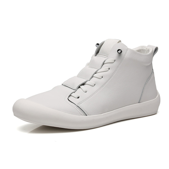 Pantofi sport pentru bărbați din piele, de toamnă, în stil coreean, casual, albi, model Z86-C
