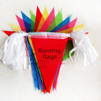 Steaguri triunghiulare, stegulețe colorate mici pentru evenimente de deschidere și decor de nuntă, stegulețe de avertizare rutieră pentru grădiniță, en-gros și cu amănuntul
