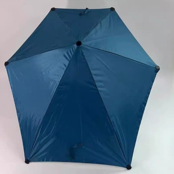 Umbrelă exterioră cu clips pentru scaun de pescuit, mare, argintie, mâner din plastic, potrivită pentru cărucior și scaun de plajă, personalizabilă cu logo