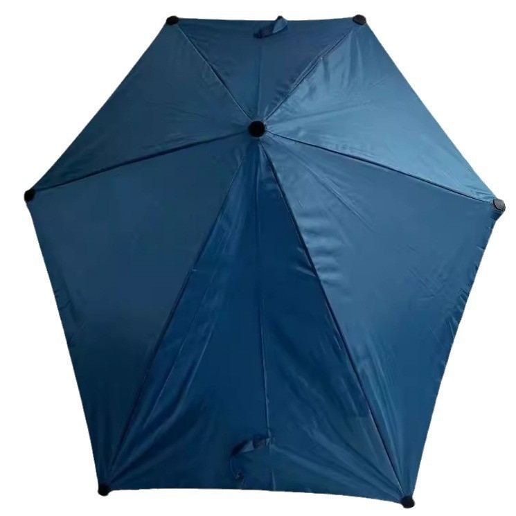 Umbrelă exterioră cu clips pentru scaun de pescuit, mare, argintie, mâner din plastic, potrivită pentru cărucior și scaun de plajă, personalizabilă cu logo