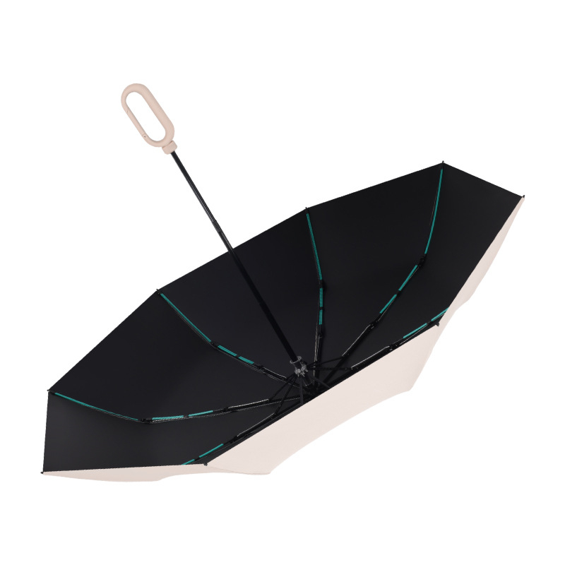 Xuyu umbrelă pliabilă cu mecanism manual, 8 nervuri, protecție UV, pentru ploaie și soare