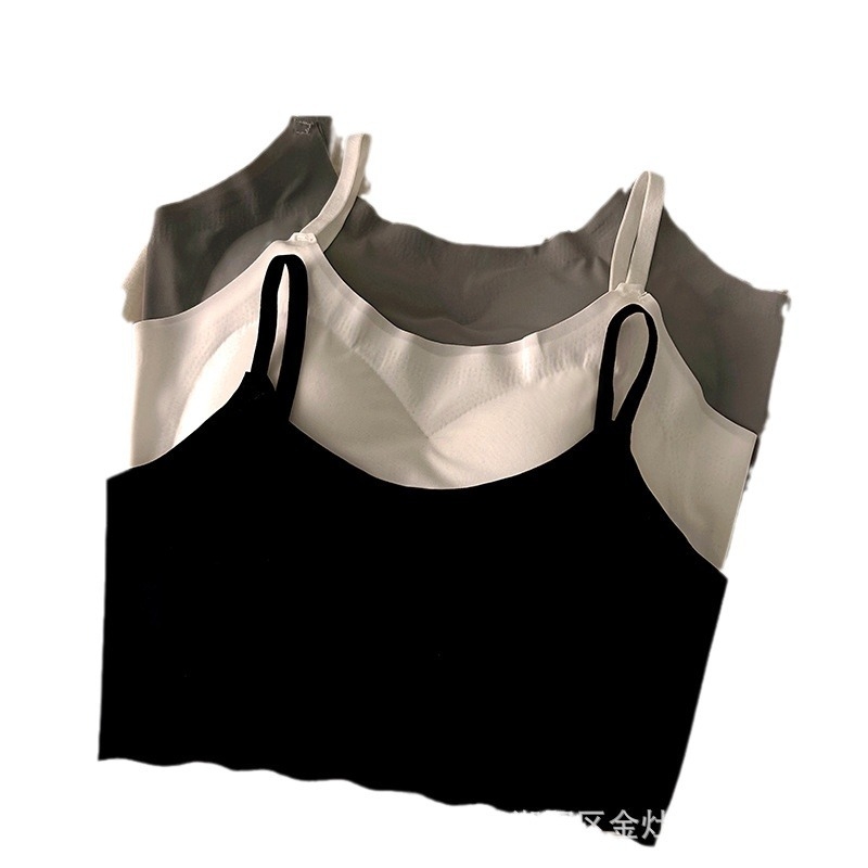 Sutien fără sârmă din Ice Silk, fără cusături, top sport, pentru femei tinere