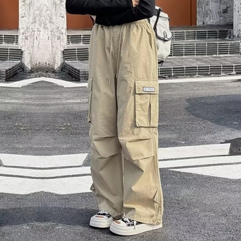Pantaloni largi pentru fetițe mai mari, țesătură Ice Silk, stil casual, primăvară-vară 2024
