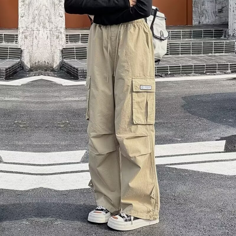 Pantaloni largi pentru fetițe mai mari, țesătură Ice Silk, stil casual, primăvară-vară 2024