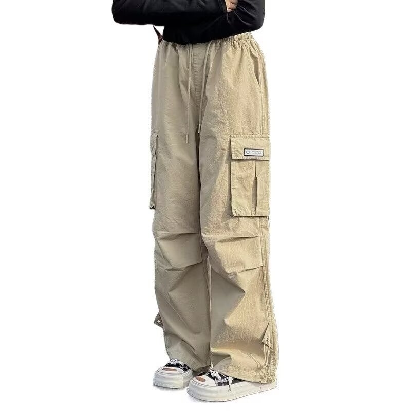 Pantaloni largi pentru fetițe mai mari, țesătură Ice Silk, stil casual, primăvară-vară 2024