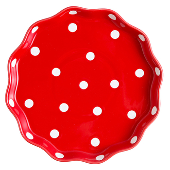 Set de farfurii ceramice de 8 inch cu model cu buline pentru salate și feluri principale, stil japonez, design european