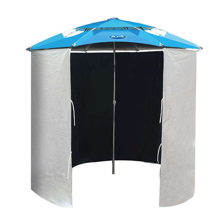 Umbrelă de pescuit cu două straturi, impermeabilă și protecție împotriva razelor solare, pliabilă și robustă.