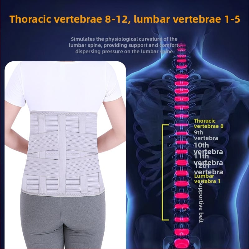 Bandă lombară respirabilă cu placă de oțel lată, unisex, pentru sport