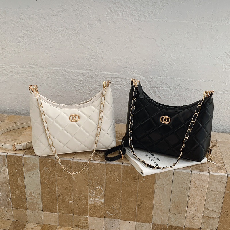 Geantă cu lanț în stil Chanel, capitonată, pentru umăr, model 2025, geantă de damă