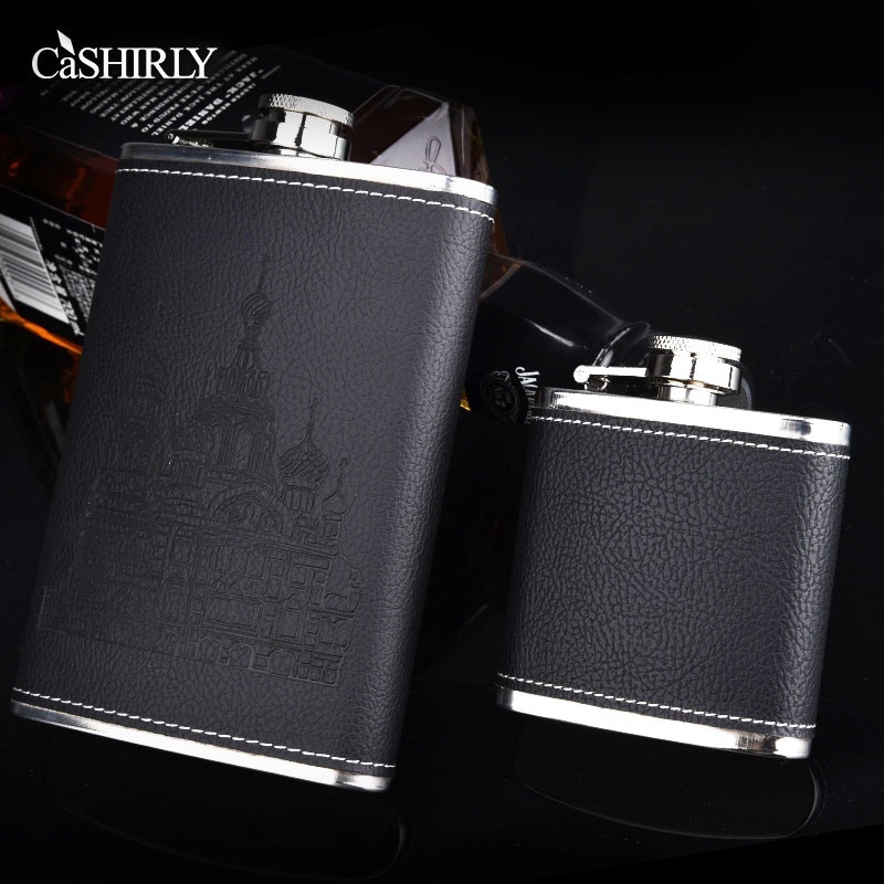 Set de hip-flasks din oțel inoxidabil 304, portabile pentru exterior, design îngroșat, sticle plate compacte