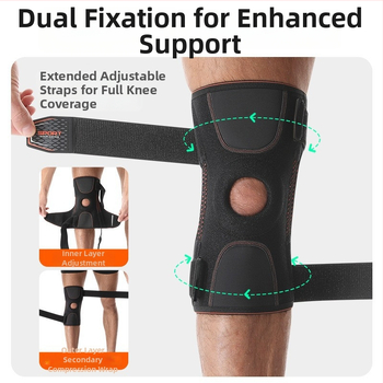 Genunchi de protecție cu suport pentru patelă, absorbție de șocuri, manșon stabilizator pentru genunchi, pentru bărbați și femei, alergare, fitness, ciclism, protecție prin compresie