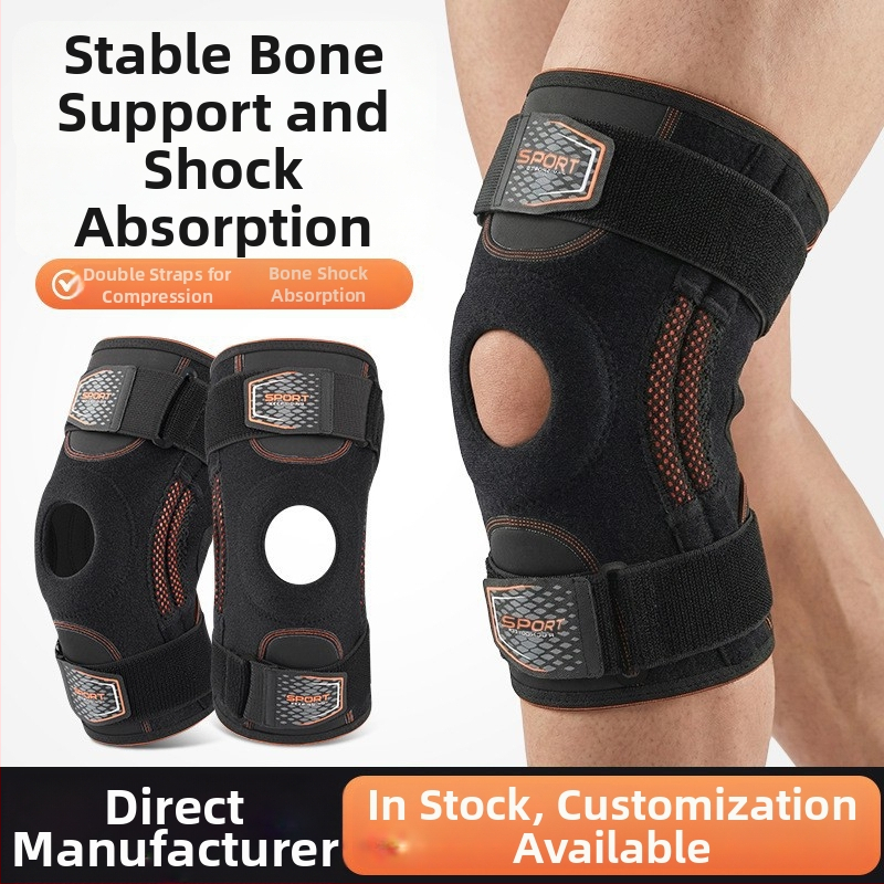 Genunchi de protecție cu suport pentru patelă, absorbție de șocuri, manșon stabilizator pentru genunchi, pentru bărbați și femei, alergare, fitness, ciclism, protecție prin compresie