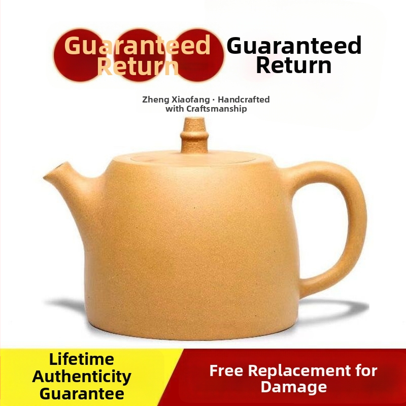 Ceainic Yixing din lut mov, 460 ml, capacitate mare, pictat manual, set Gongfu tradițional