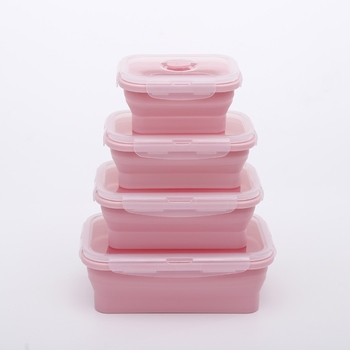 Set de trei cutii pentru prânz din silicon, portabile și izolate, compatibile cu microundele, cutii pentru prânz pentru copii