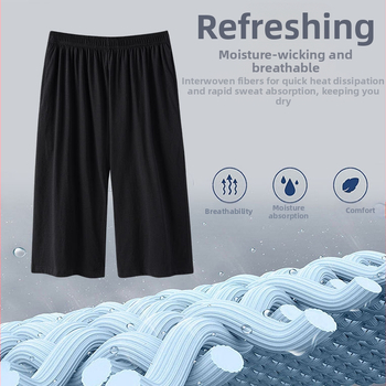Pantaloni scurți pentru bărbați din bumbac 100% cu buzunare, croi drept, vară, ținută casual pentru acasă