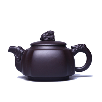 Ceainic Yixing Zisha, Dragon Zun pătrat, din lut purpuriu, set Gongfu pentru uz casnic