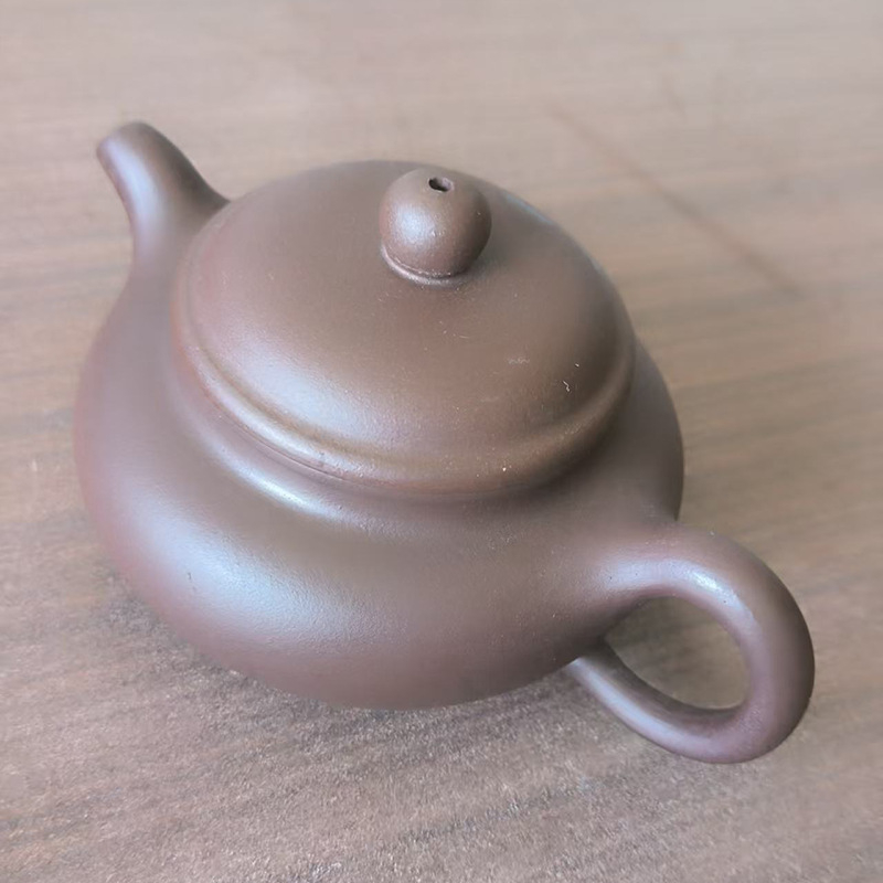 Ceainic Yixing din lut purpuriu, lucrat manual, capacitate mică, stil antic