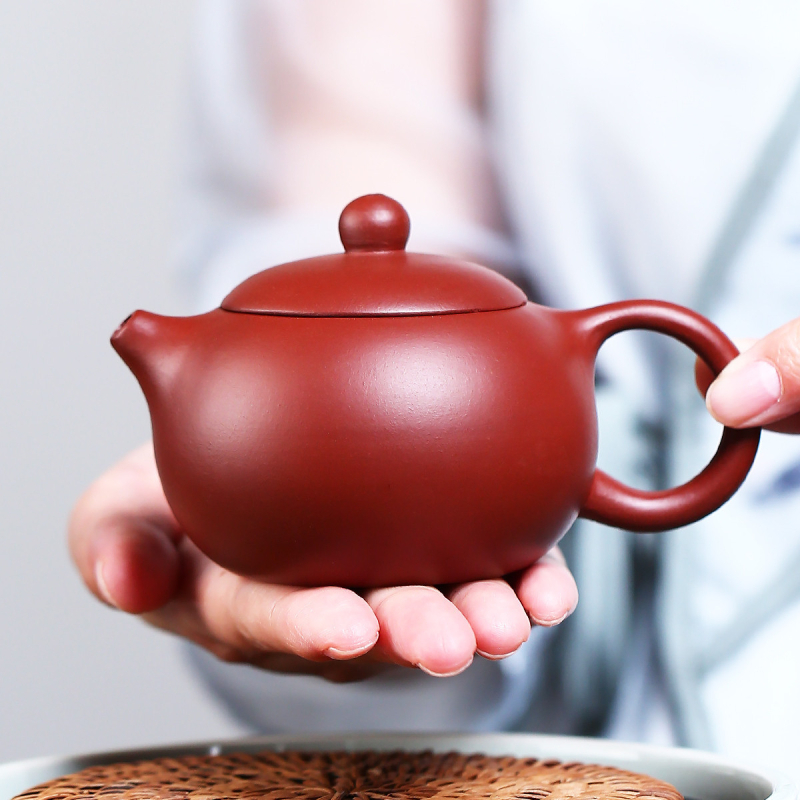 Ceainic Dahongpao din lut purpuriu, design Xi Shi, Yixing Zisha, ceainic de sănătate, în cutie cadou cu certificat