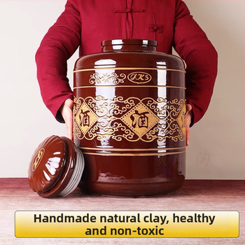 Sticlă ceramică pentru infuzie de vin cu robinet, ceramică îngroșată, sigilată pentru uz casnic, infuzie de ginseng