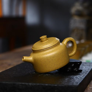 Ceainic Yixing Zisha din lut Sesame Duan, stil clasic Dezhong, pictat manual, pentru ceremonia Gongfu a ceaiului