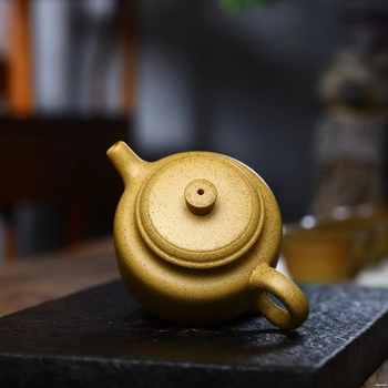 Ceainic Yixing Zisha din lut Sesame Duan, stil clasic Dezhong, pictat manual, pentru ceremonia Gongfu a ceaiului