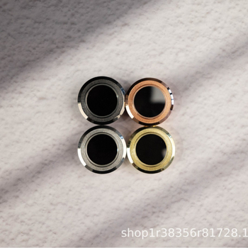 Cutie circulară din metal pentru diamante libere și pietre colorate, capac din piele, ambalaj cadou