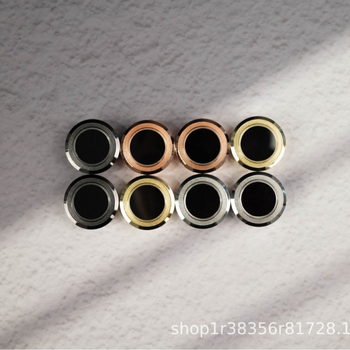 Cutie circulară din metal pentru diamante libere și pietre colorate, capac din piele, ambalaj cadou