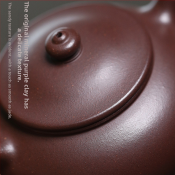 Ceainic Yixing Zisha, lut mov original, Hanjiang, manufactură manuală, vesela de ceai pentru literati, set cadou de ceai