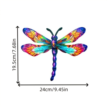 Decor de perete din fier cu dragonfly pentru exterior – pandantiv metalic
