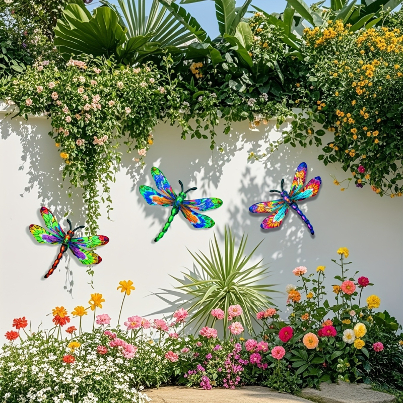 Decor de perete din fier cu dragonfly pentru exterior – pandantiv metalic