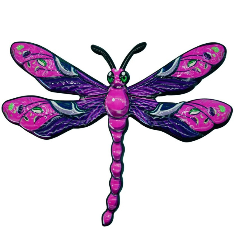 Decor de perete din fier cu dragonfly pentru exterior – pandantiv metalic