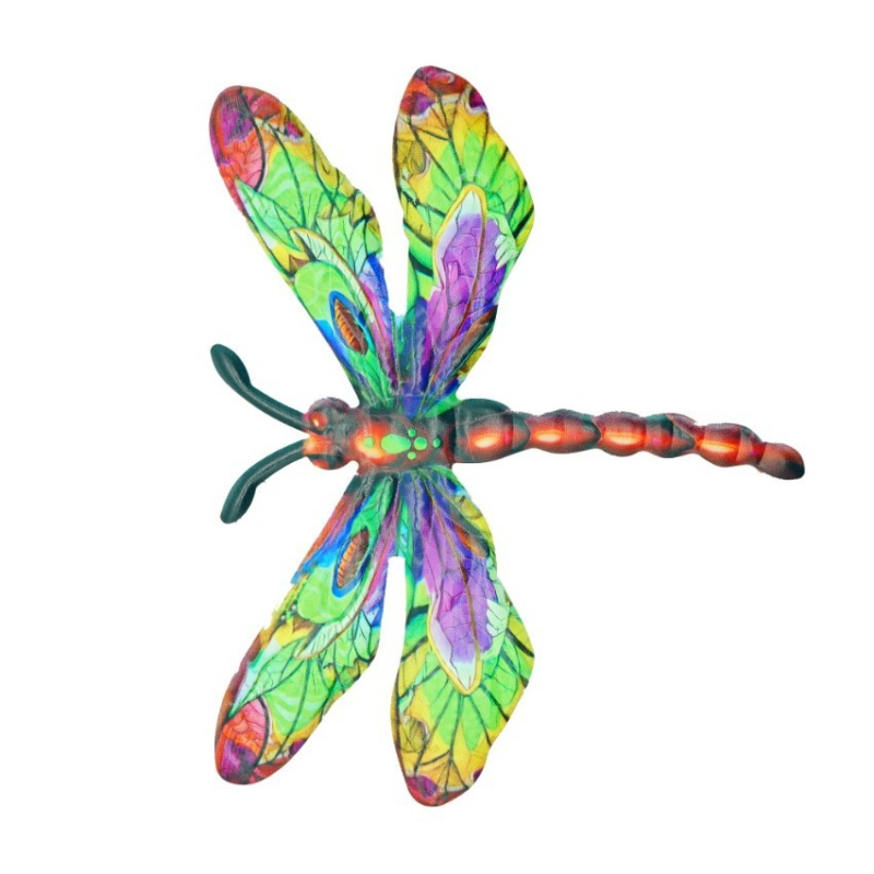 Decor de perete din fier cu dragonfly pentru exterior – pandantiv metalic