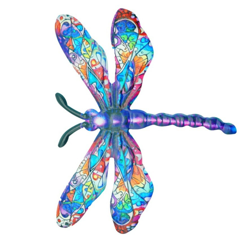Decor de perete din fier cu dragonfly pentru exterior – pandantiv metalic