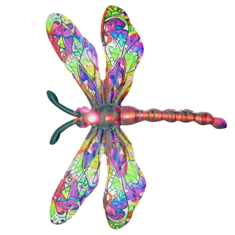 Decor de perete din fier cu dragonfly pentru exterior – pandantiv metalic