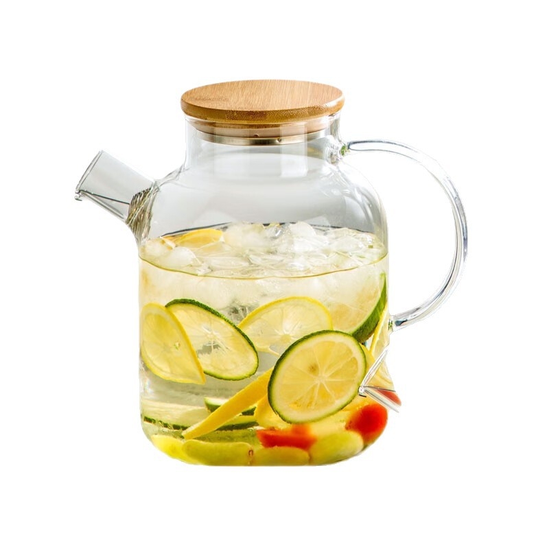 Ceainic din sticlă borosilicată rezistentă pentru plita electrică din ceramică, cană de suc cu capacitate mare, transparent, design modern.