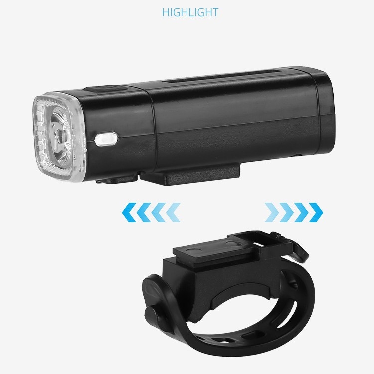 Lumină frontală Type-C pentru bicicletă, reîncărcabilă, pentru copii, 4 moduri reglabile, eliberare rapidă, impermeabilă, baterie cu durată lungă