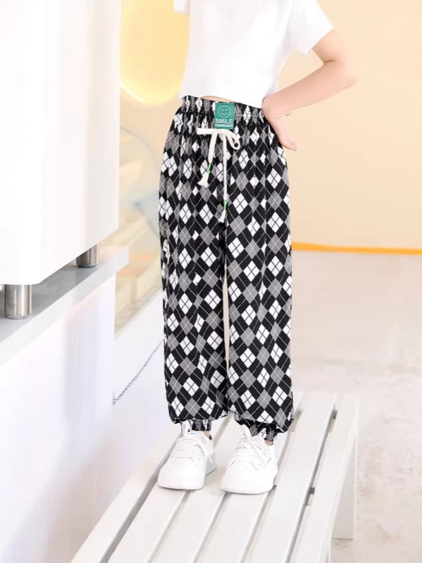 Pantaloni de vară anti-țânțari pentru copii, subțiri, casual, lungi, croială liberă cu stil Lantern pentru bebeluși