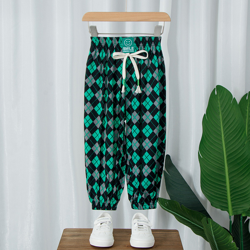 Pantaloni de vară anti-țânțari pentru copii, subțiri, casual, lungi, croială liberă cu stil Lantern pentru bebeluși