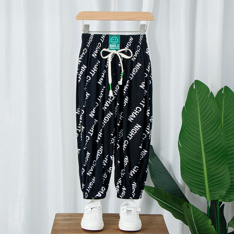 Pantaloni de vară anti-țânțari pentru copii, subțiri, casual, lungi, croială liberă cu stil Lantern pentru bebeluși