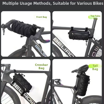 Geantă pentru bicicletă, husă pentru cadrul frontal și pentru portbagajul din spate, portabilă, impermeabilă, multifuncțională, pentru biciclete de drum și MTB