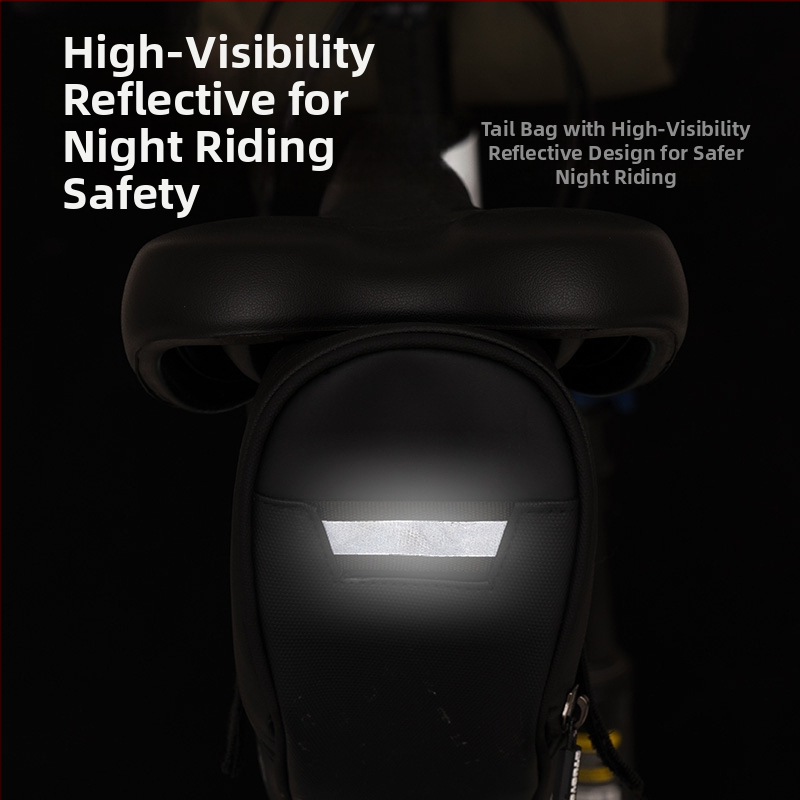 Geantă de șa din PU impermeabilă pentru bicicletă de drum, cu atașament pentru lumina de spate, capacitate 1,5 L, compatibilă cu șa sau torbă de șa