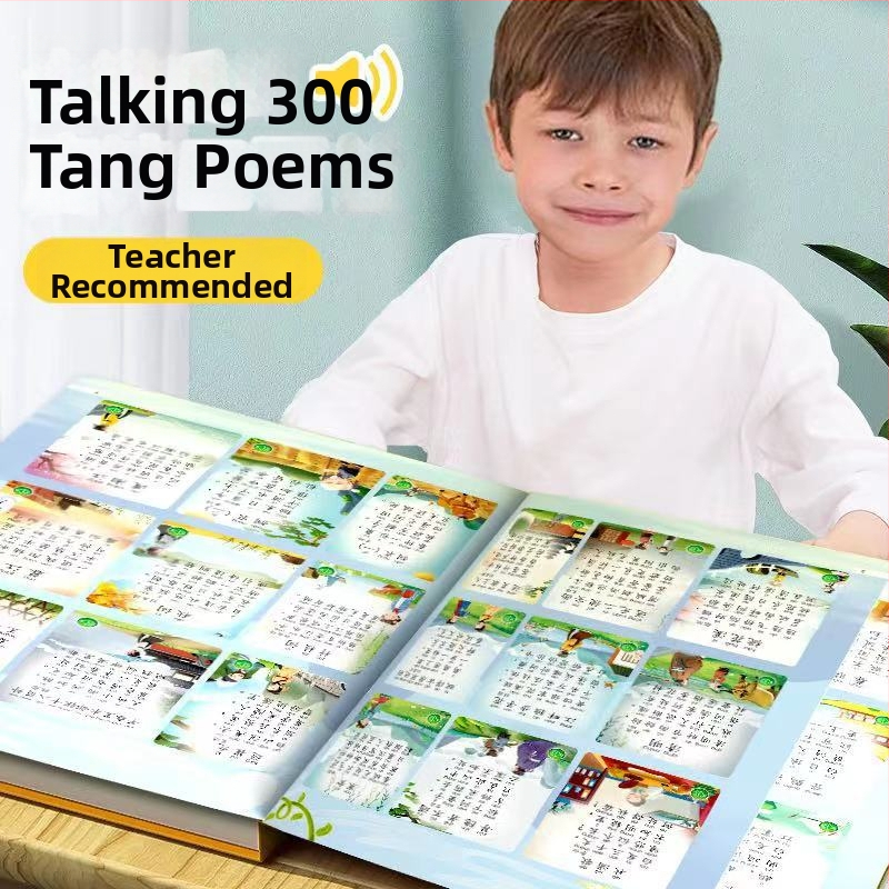 Tang költészet 300 vers teljes kiadása hanggal, gyerekeknek és kisgyerekeknek szóló hangos olvasókönyv, tépésálló hangos képeskönyv korai neveléshez
