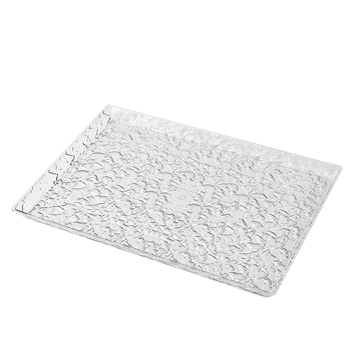 Tavă de ceai din plastic cu model glaciar, platou dreptunghiular pentru fructe, pentru sufragerie