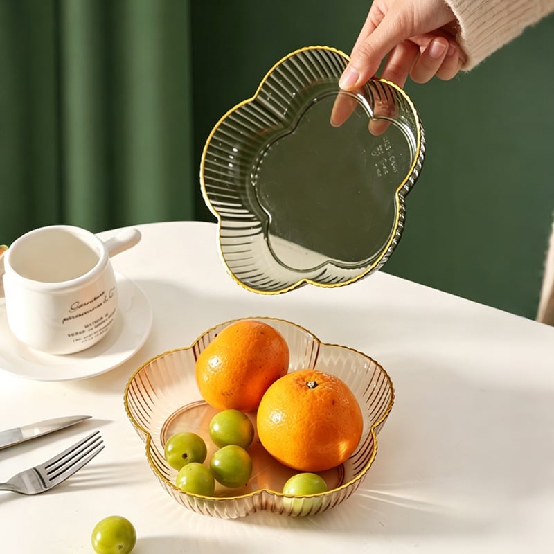 Tavă din plastic pentru fructe, pentru living – platou minimalist pentru fructe și gustări
