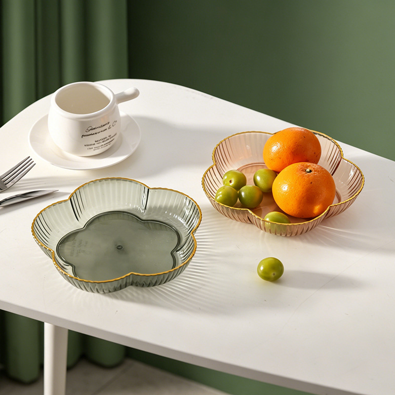 Tavă din plastic pentru fructe, pentru living – platou minimalist pentru fructe și gustări