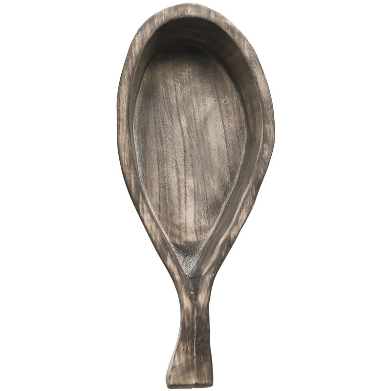 Tăviță din lemn în stil Wabi-Sabi – farfurie pentru fructe, decor pentru living