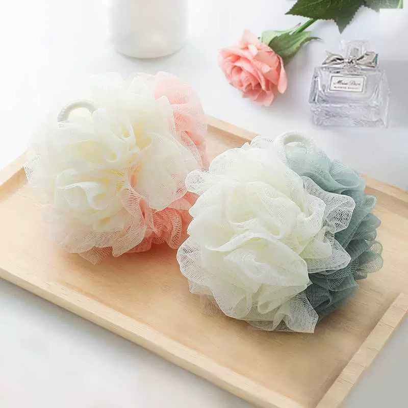 Minge mare de baie cu design floral, stil nou, durabilă, foarte moale, rețea spumantă pentru baie
